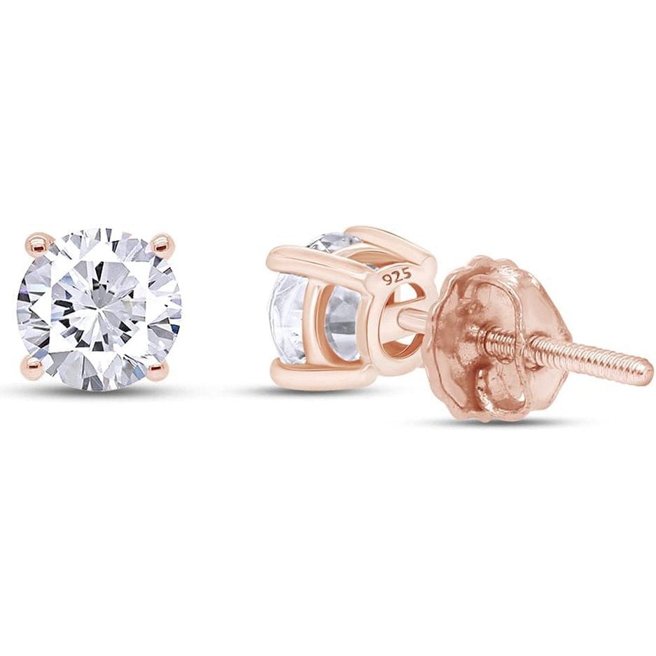 0.04–0.25 Carat Round Cut Natural Diamond Stud Earrings - Future Jewelry