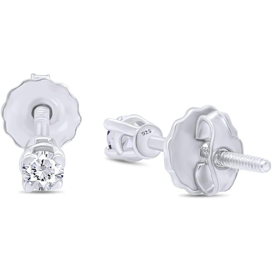 0.04–0.25 Carat Round Cut Natural Diamond Stud Earrings - Future Jewelry