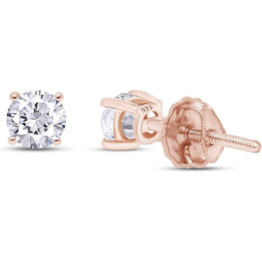 0.04–0.25 Carat Round Cut Natural Diamond Stud Earrings - Future Jewelry