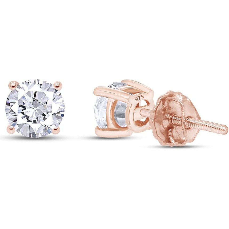 0.04–0.25 Carat Round Cut Natural Diamond Stud Earrings - Future Jewelry