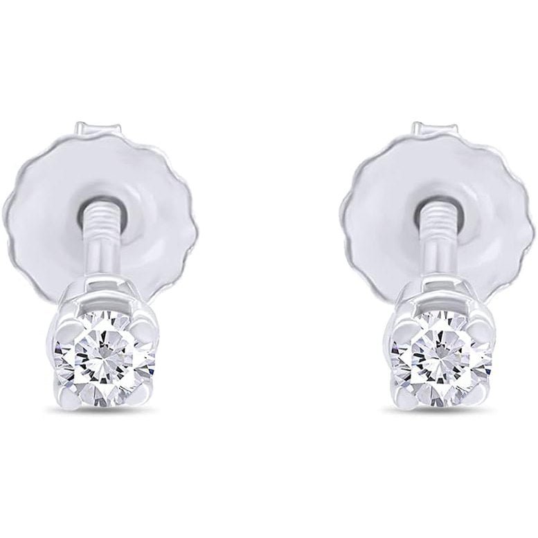 0.04–0.25 Carat Round Cut Natural Diamond Stud Earrings - Future Jewelry