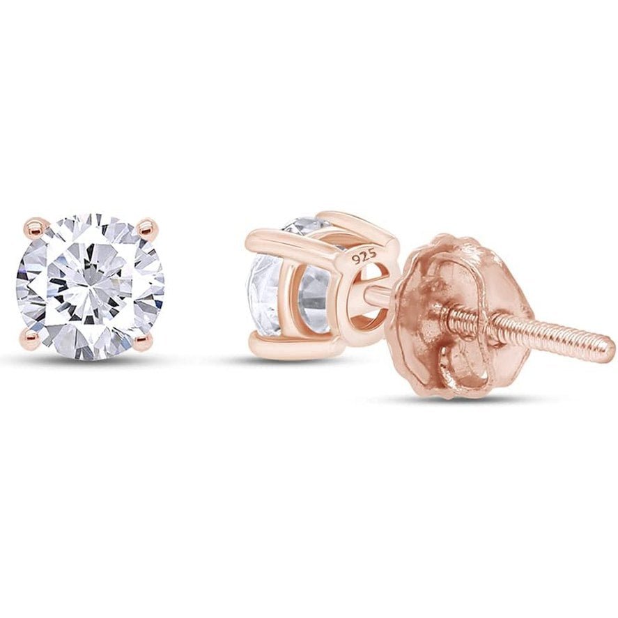 0.04–0.25 Carat Round Cut Natural Diamond Stud Earrings - Future Jewelry