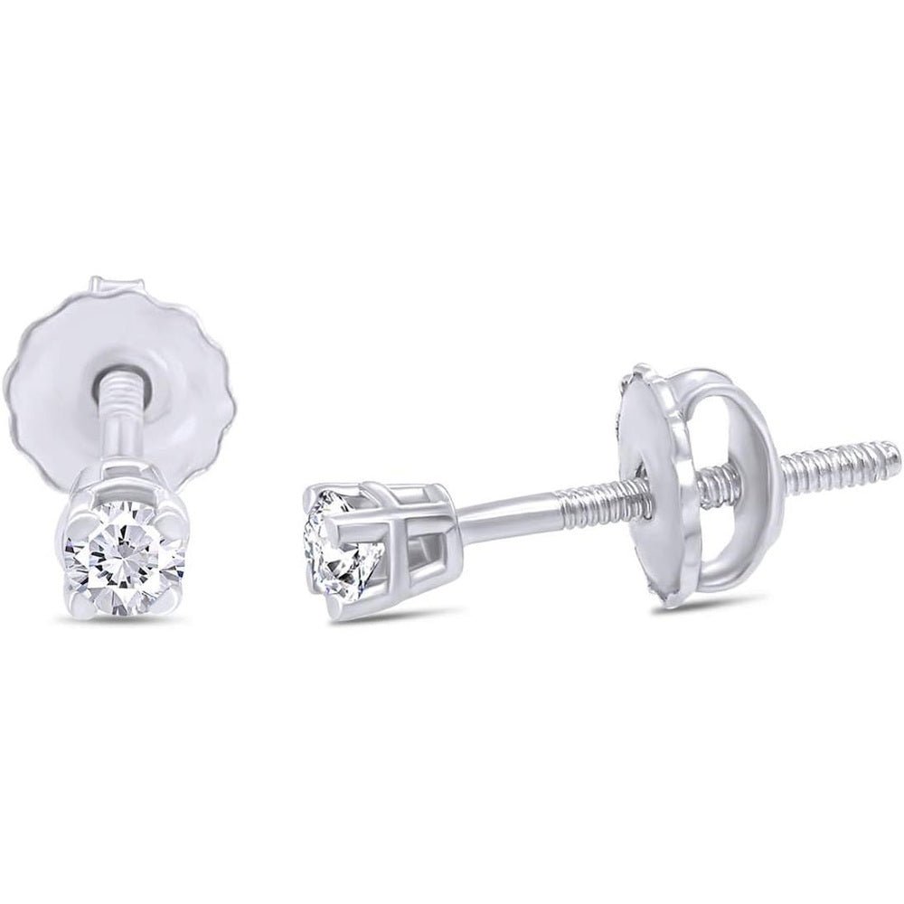 0.04–0.25 Carat Round Cut Natural Diamond Stud Earrings - Future Jewelry