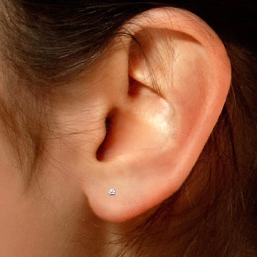 0.04–0.25 Carat Round Cut Natural Diamond Stud Earrings - Future Jewelry
