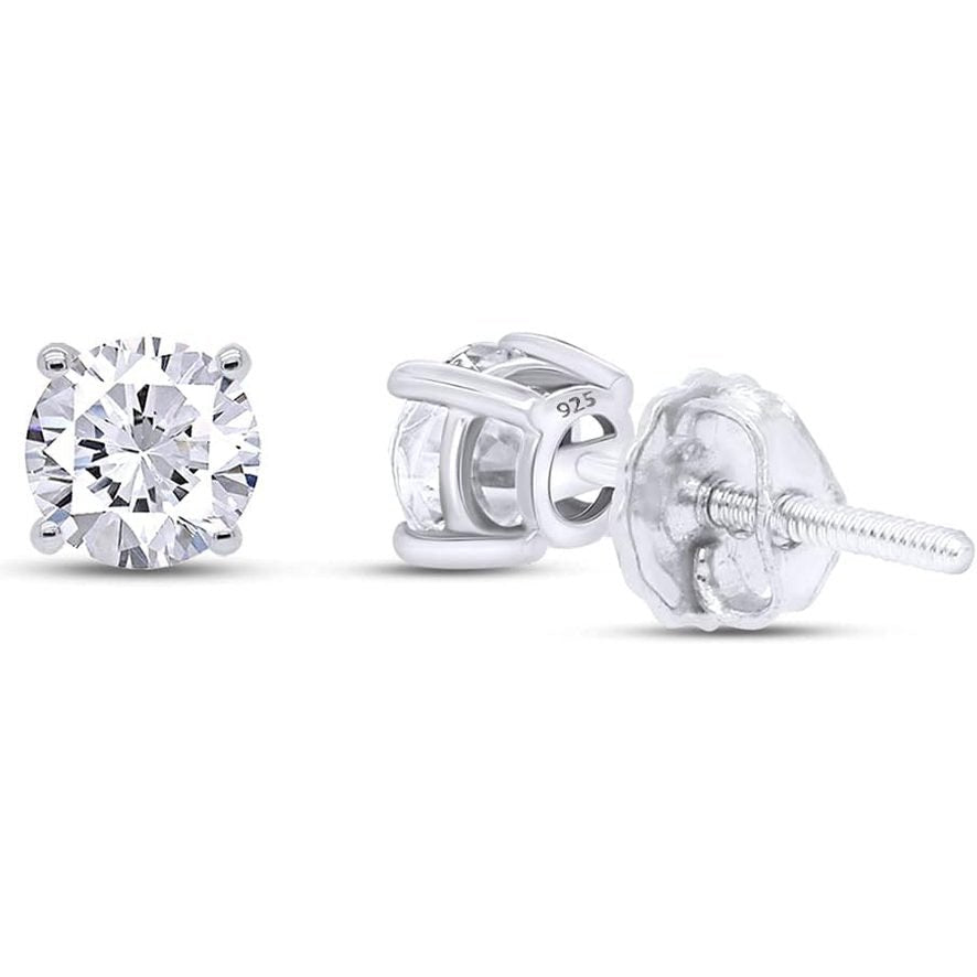 0.04–0.25 Carat Round Cut Natural Diamond Stud Earrings - Future Jewelry