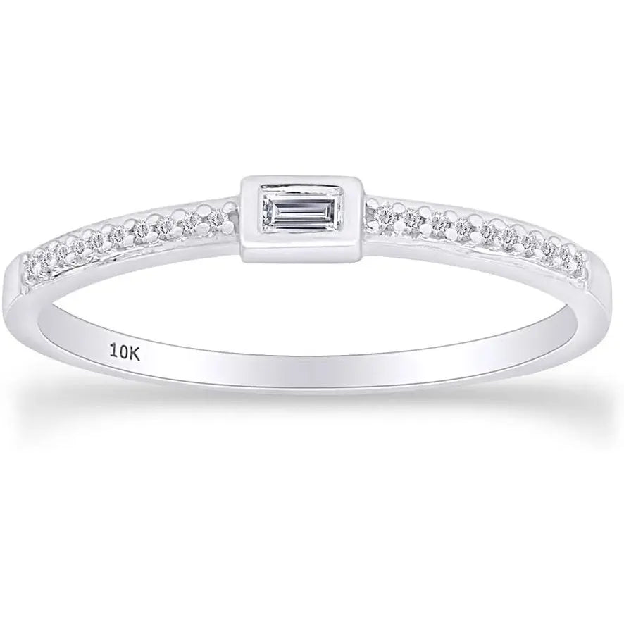 0.10 Carat Lab Grown Diamond Stackable Wedding Band Ring - Future Jewelry