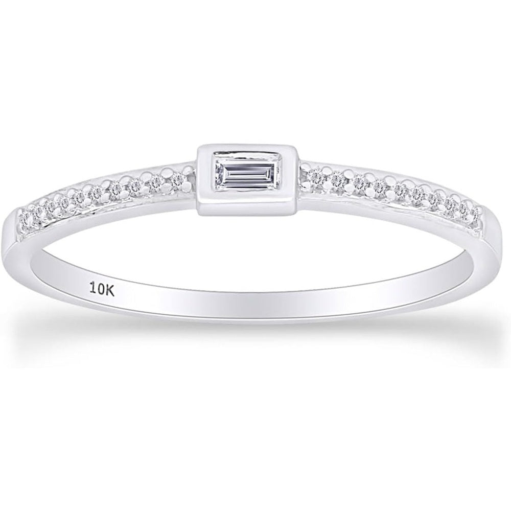 0.10 Carat Lab Grown Diamond Stackable Wedding Band Ring - Future Jewelry