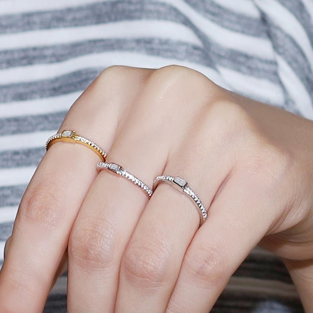 0.10 Carat Lab Grown Diamond Stackable Wedding Band Ring - Future Jewelry