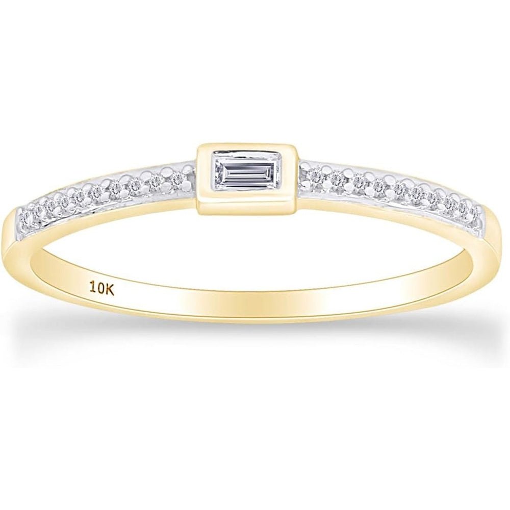 0.10 Carat Lab Grown Diamond Stackable Wedding Band Ring - Future Jewelry