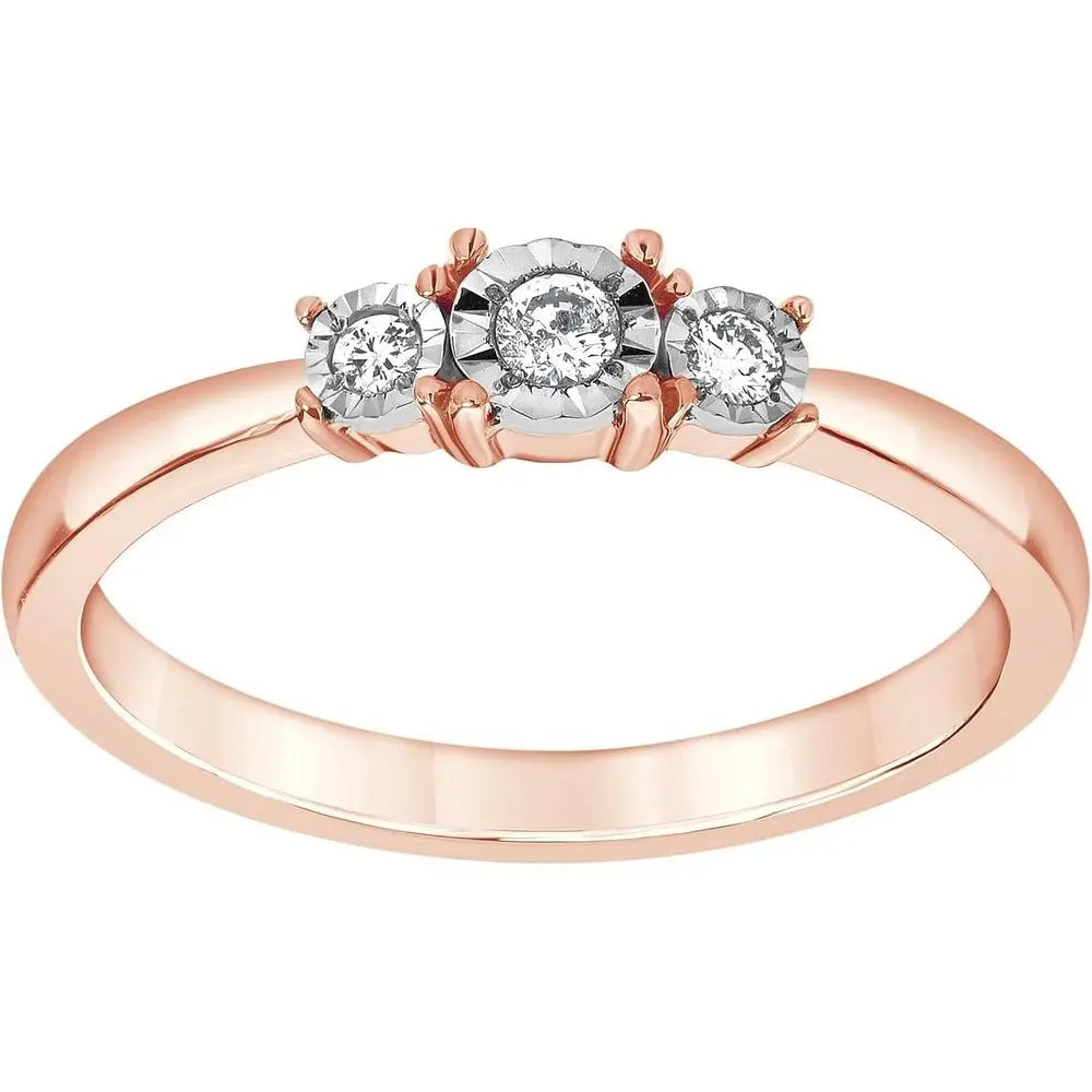 Lab Diamond Trio Ring 0.10 Carat in 14K Gold - Future Jewelry