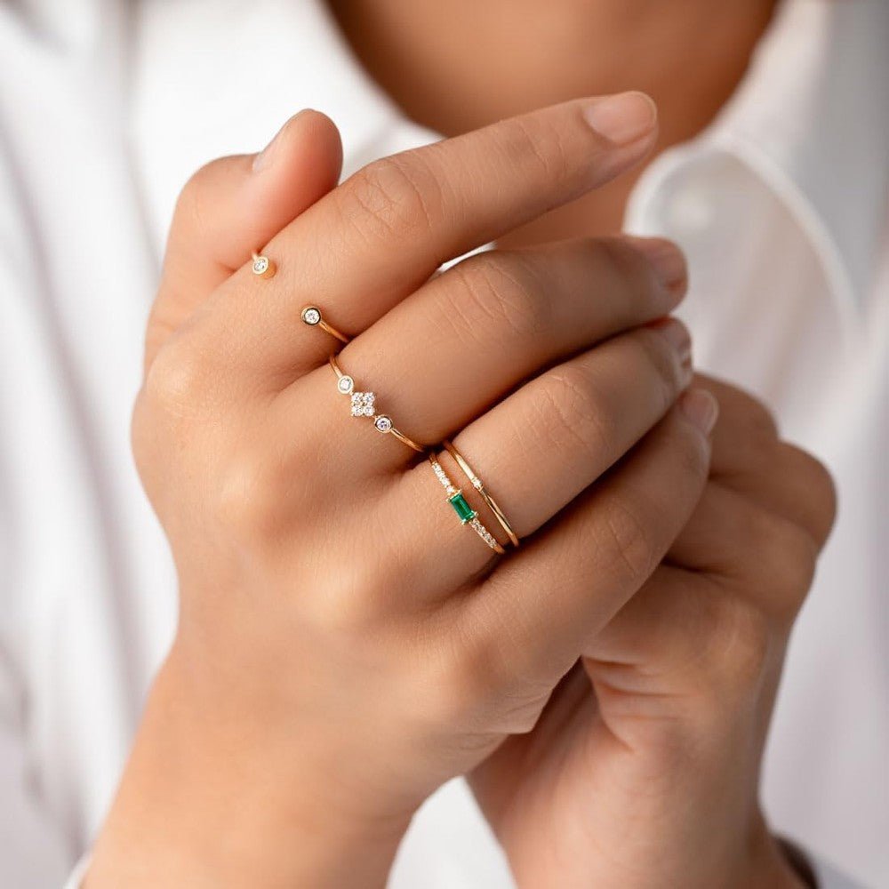0.12 Carat Lab Grown Diamond Stackable Ring - Future Jewelry