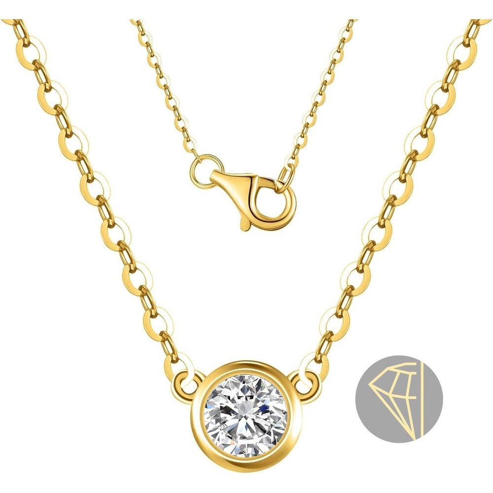 0.15 Carat Lab Grown Diamond Solitaire Station Necklace - Future Jewelry