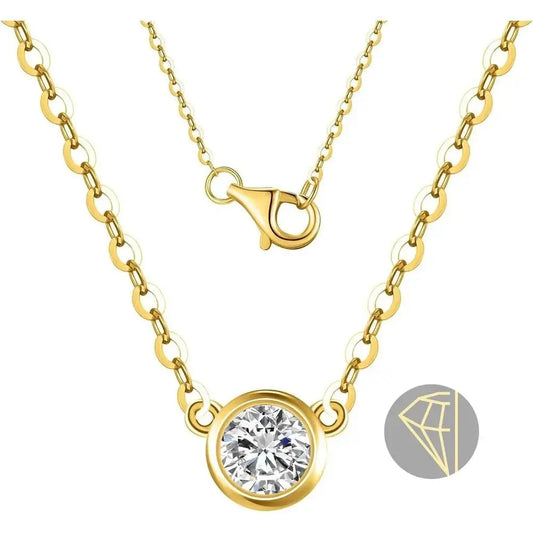 0.15 Carat Lab Grown Diamond Solitaire Station Necklace - Future Jewelry