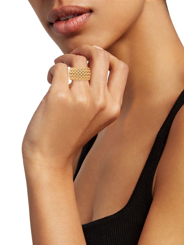 14K Yellow Gold Textured Ring