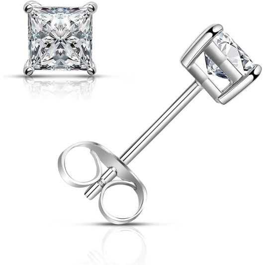0.50 Carat Princess Cut Lab Grown Diamond Stud Earrings - Future Jewelry