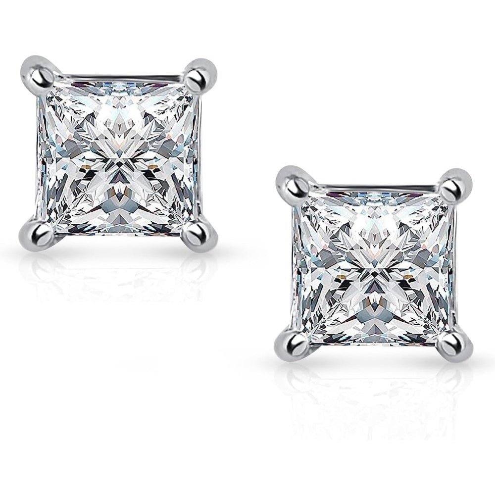 0.50 Carat Princess Cut Lab Grown Diamond Stud Earrings - Future Jewelry