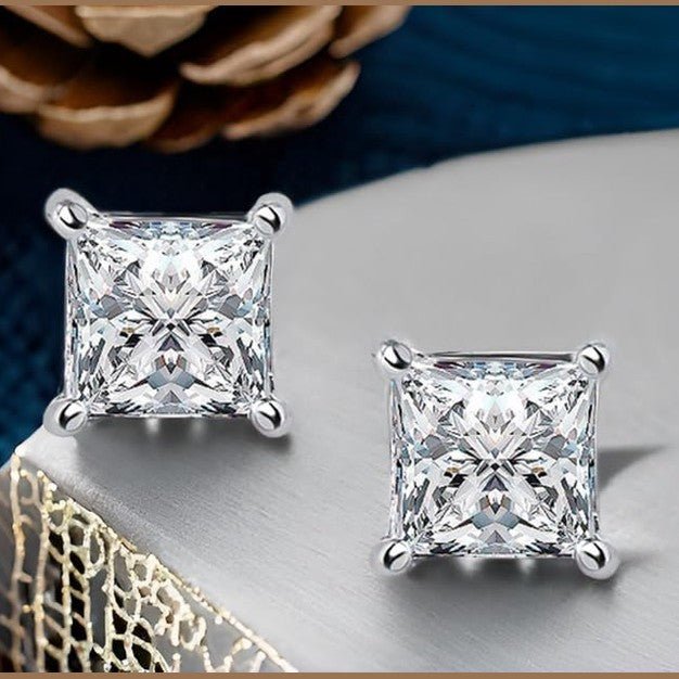 0.50 Carat Princess Cut Lab Grown Diamond Stud Earrings - Future Jewelry