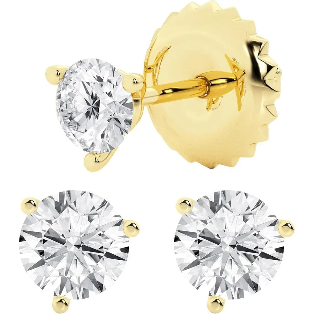 0.50–7 Carat Lab Grown Diamond Stud Earrings in 14K Gold - Future Jewelry