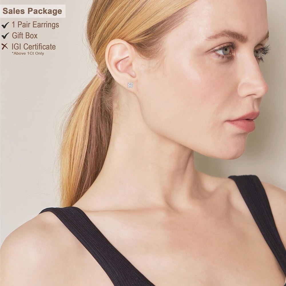 0.50–7 Carat Lab Grown Diamond Stud Earrings in 14K Gold - Future Jewelry