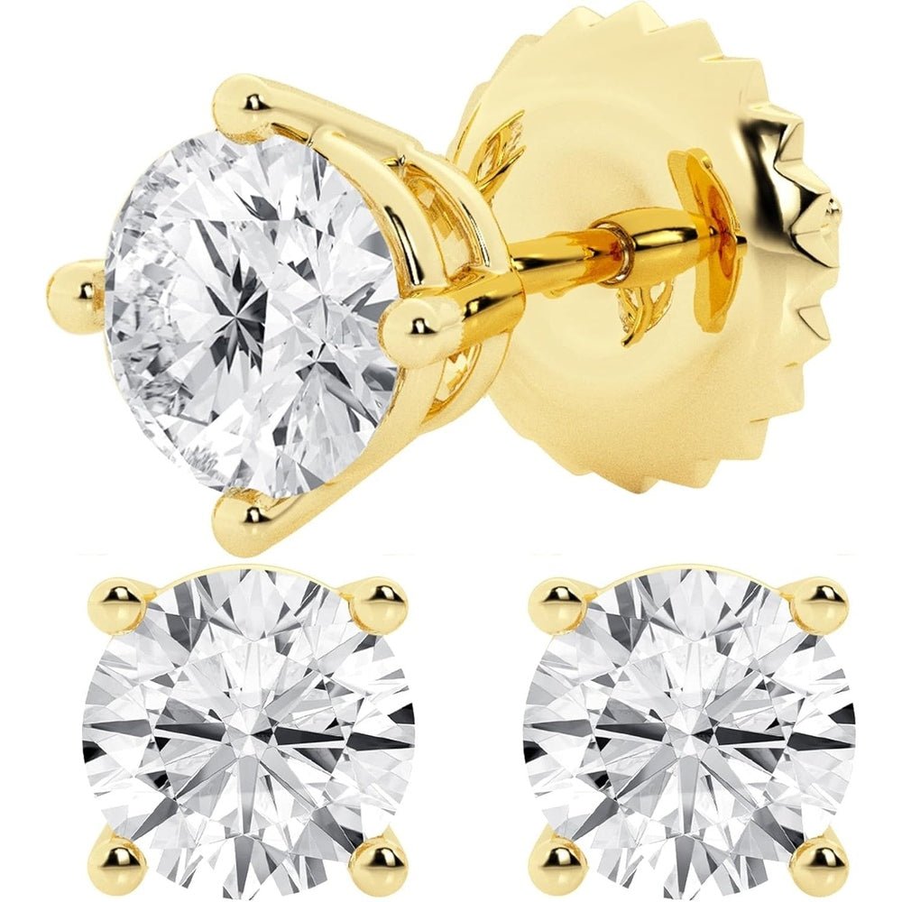 0.50–7 Carat Lab Grown Diamond Stud Earrings in 14K Gold - Future Jewelry