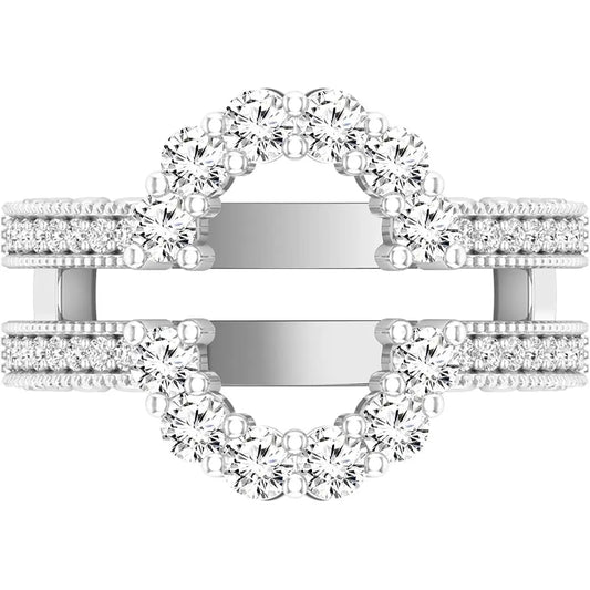 0.85 Carat Lab Diamond Guard Ring in 10K, 14K or 18K Gold - Future Jewelry