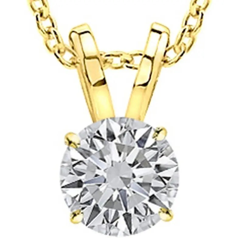 1 - 8 Carat 14k White Gold 4 Prong Set Round - cut Lab Grown Diamond Solitaire Stud Pendant Necklace (E - F, VS - SI) Jewelry for Women - Future Jewelry