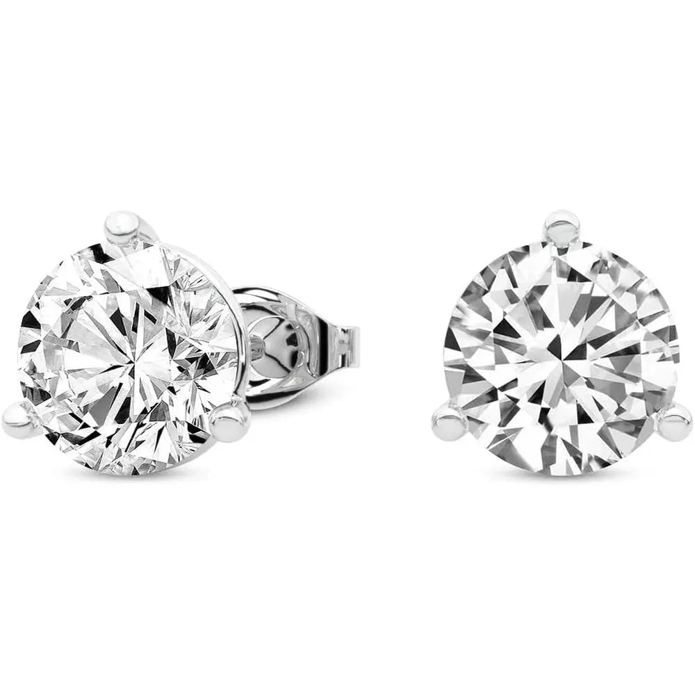 1 Carat - 12 Carat Lab Grown Diamond Earrings | IGI Certified Solitaire Lab Diamond Stud Earrings 3 Prong | F - G Color, VS1 - VS2 Clarity - Future Jewelry