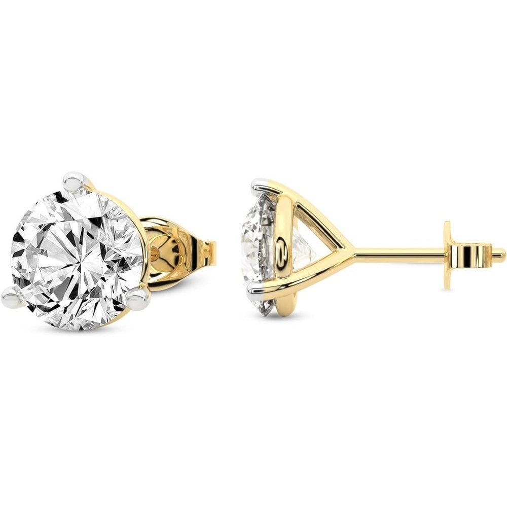 1 Carat - 12 Carat Lab Grown Diamond Earrings | IGI Certified Solitaire Lab Diamond Stud Earrings 3 Prong | F - G Color, VS1 - VS2 Clarity - Future Jewelry