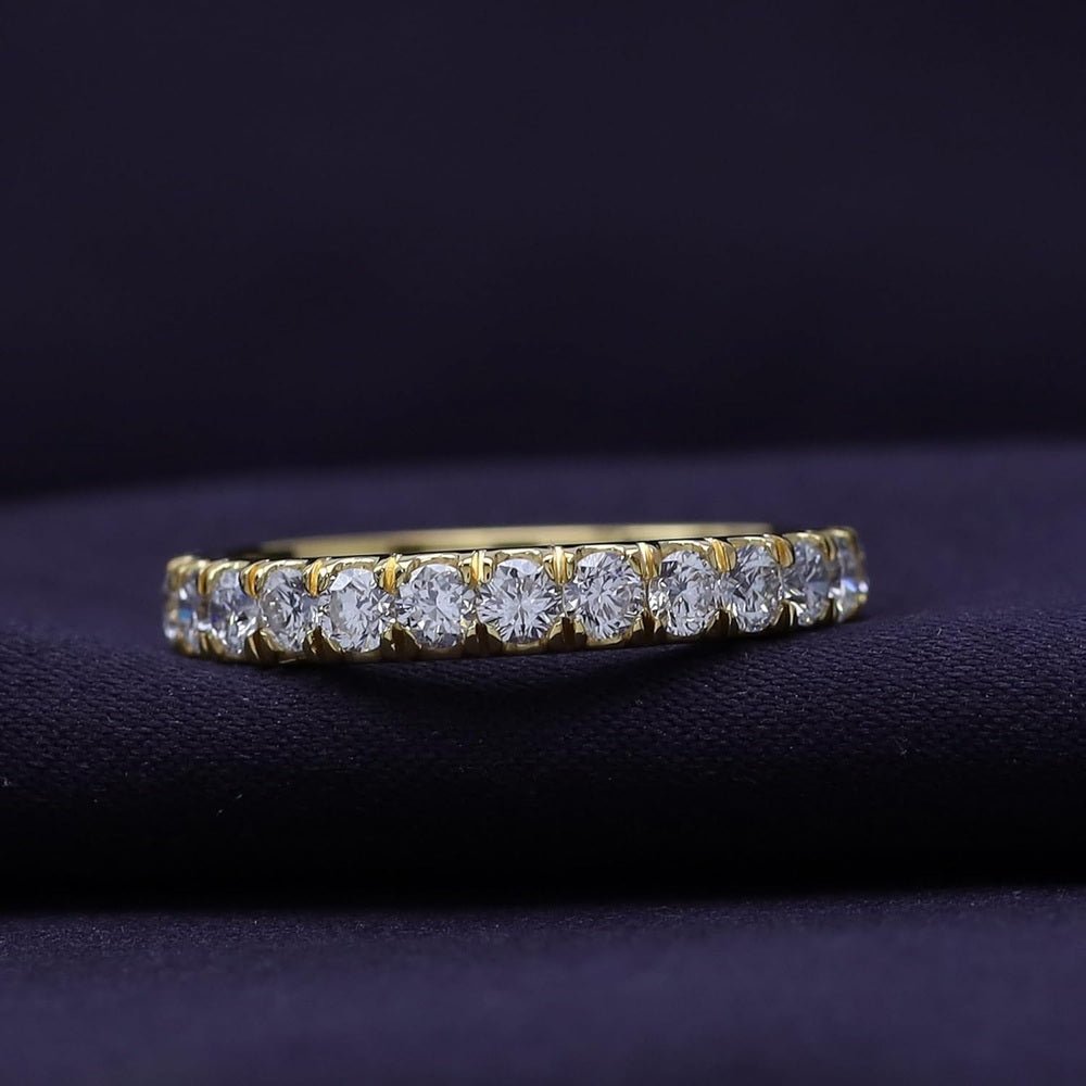 1 Carat Half Eternity Lab Grown Diamond Band in 14K Gold - Future Jewelry