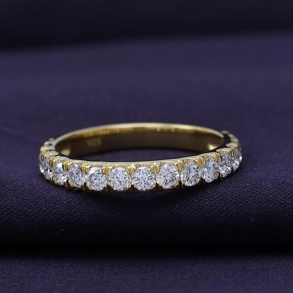 1 Carat Half Eternity Lab Grown Diamond Band in 14K Gold - Future Jewelry