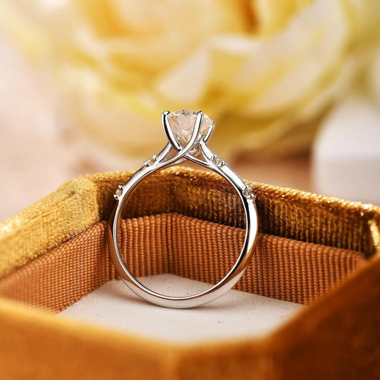 1 Carat Lab Grown Diamond Engagement Ring in 14K White Gold - Future Jewelry