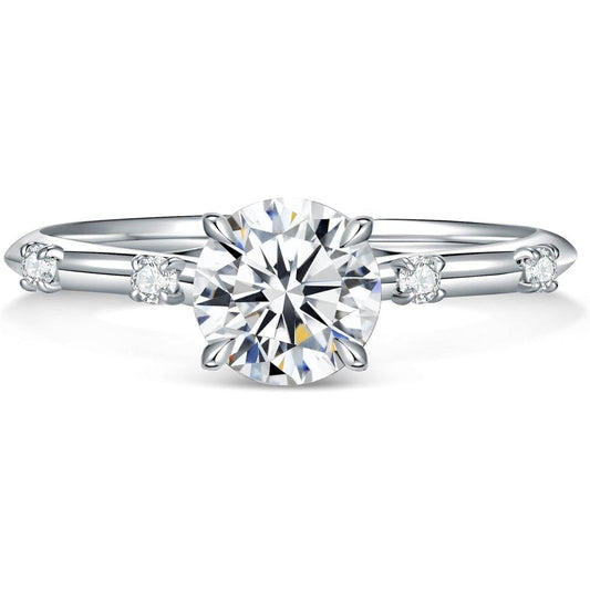 1 Carat Lab Grown Diamond Engagement Ring in 14K White Gold - Future Jewelry