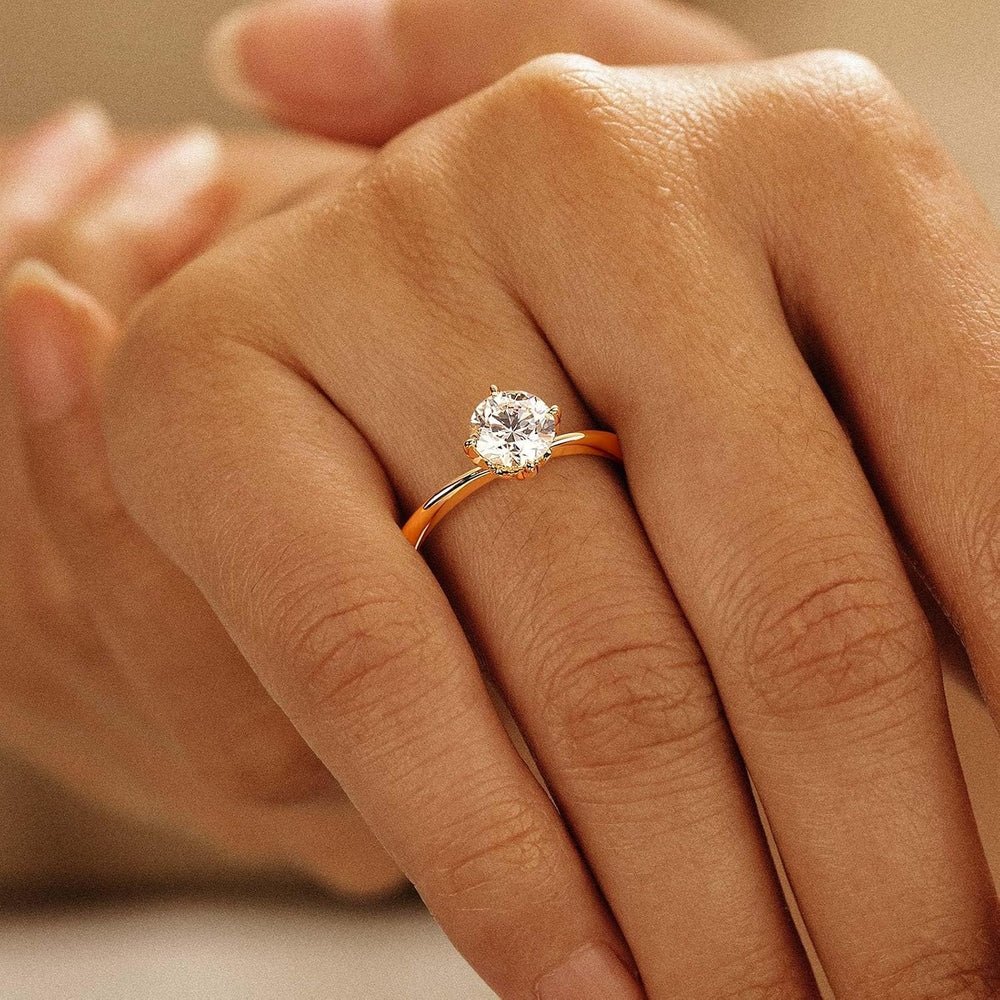 1 Carat Lab Grown Diamond Ring in 14K Gold for Women - Future Jewelry