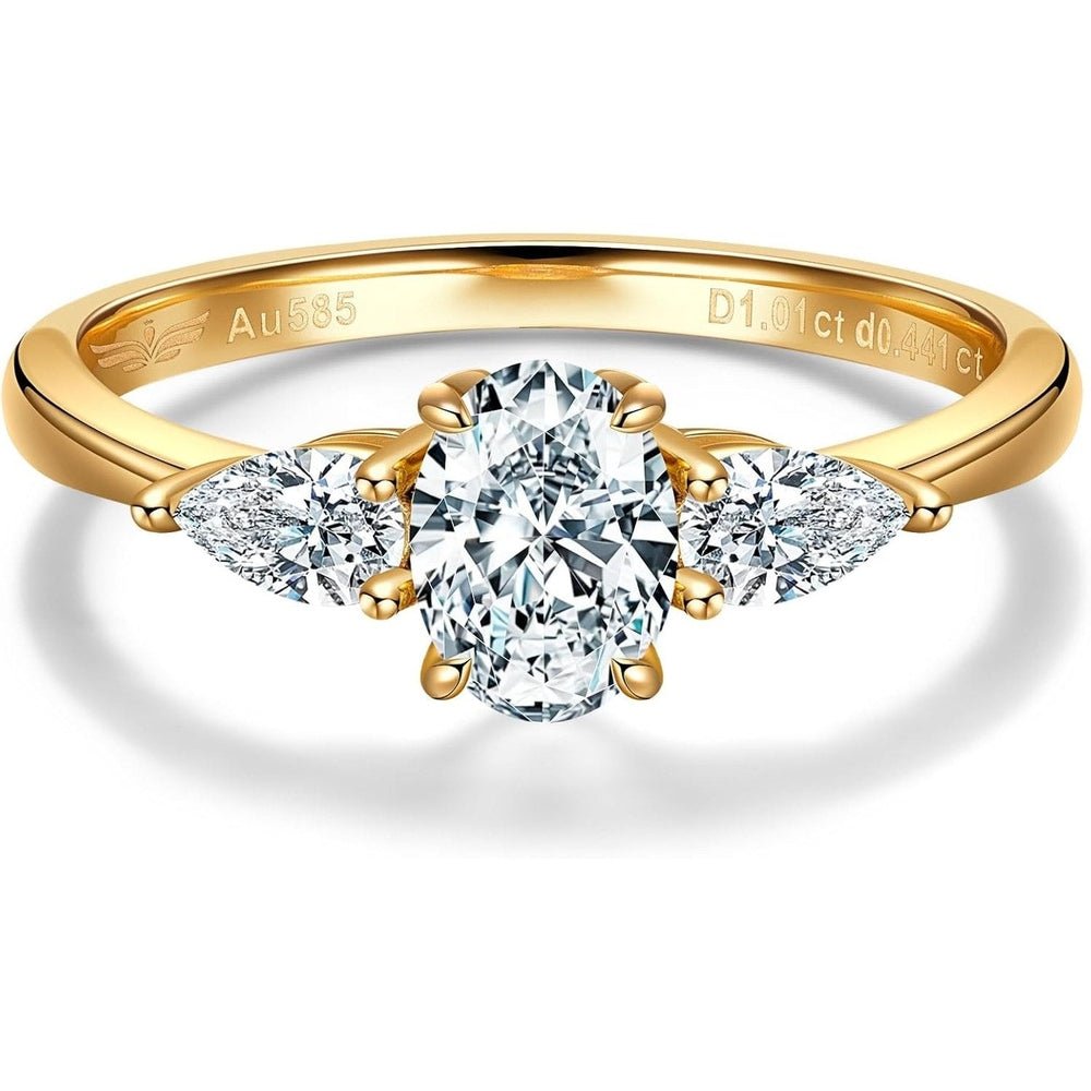 1 Carat Lab Grown Diamond Ring in 14K Gold for Women - Future Jewelry
