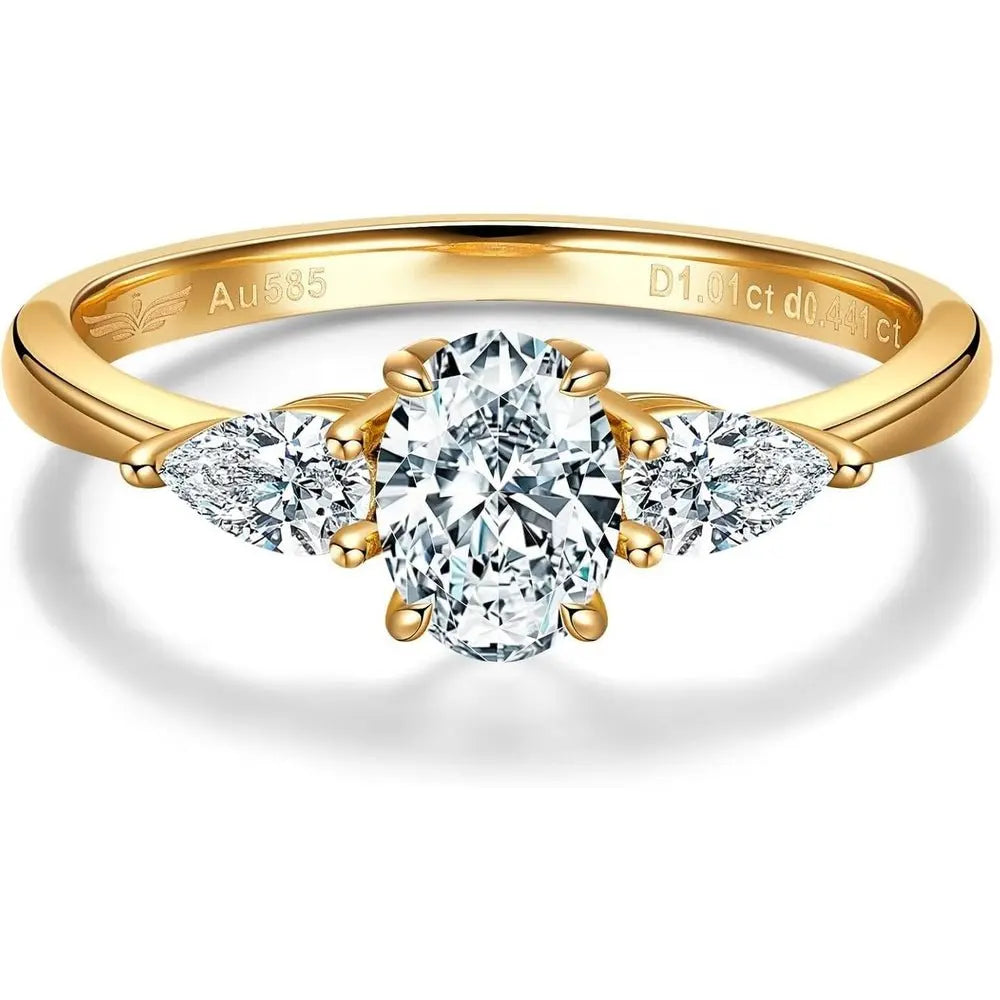 1 Carat Lab Grown Diamond Ring in 14K Gold for Women - Future Jewelry