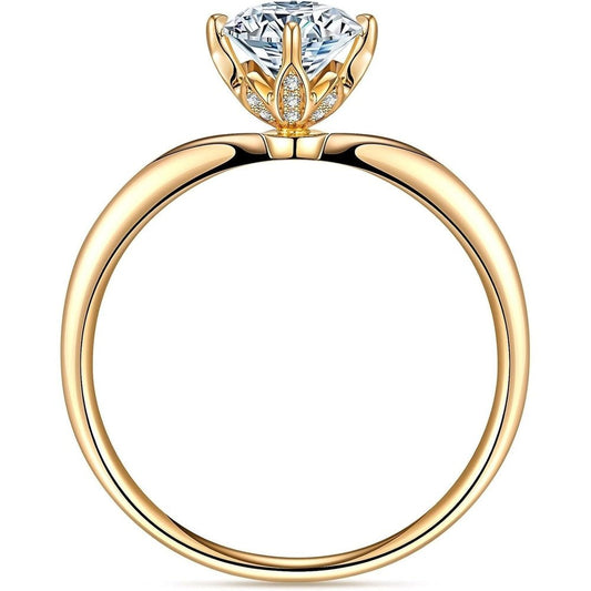 1 Carat Lab Grown Diamond Ring in 14K Gold for Women - Future Jewelry
