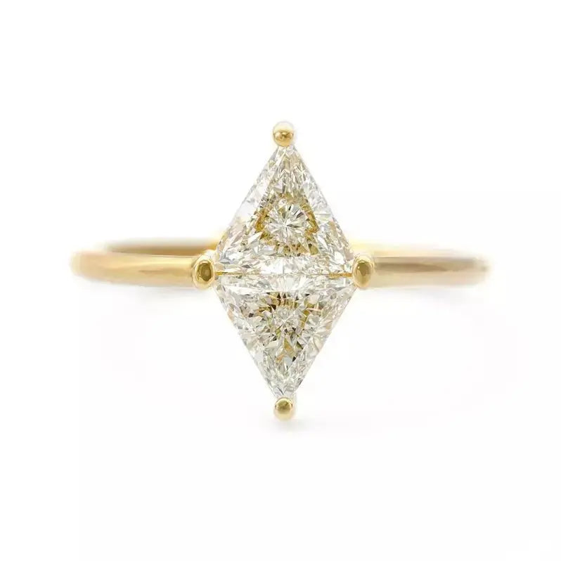 3 Carat Lab-Grown Diamond Engagement Ring in 18K Yellow Gold - Future Jewelry