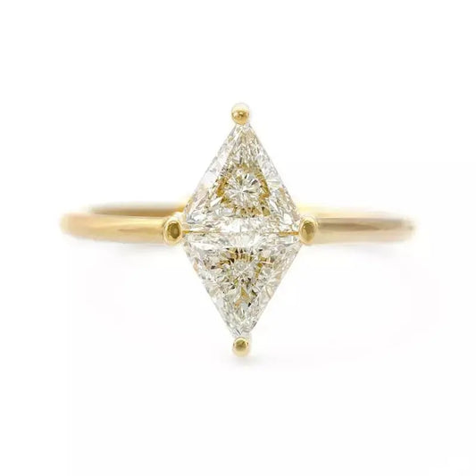 3 Carat Lab-Grown Diamond Engagement Ring in 18K Yellow Gold - Future Jewelry