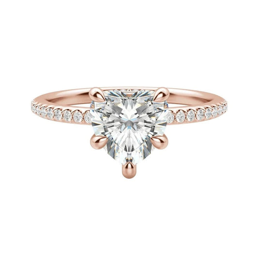 1.00 Carat Lab Grown Diamond Ring F VS2 in 14K Rose Gold - Future Jewelry