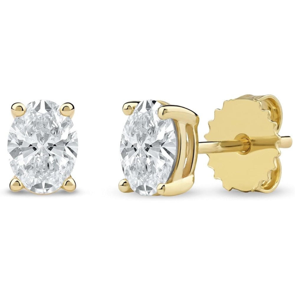 1.00 Carat Lab Grown Diamond Solitaire Stud Earrings - Future Jewelry