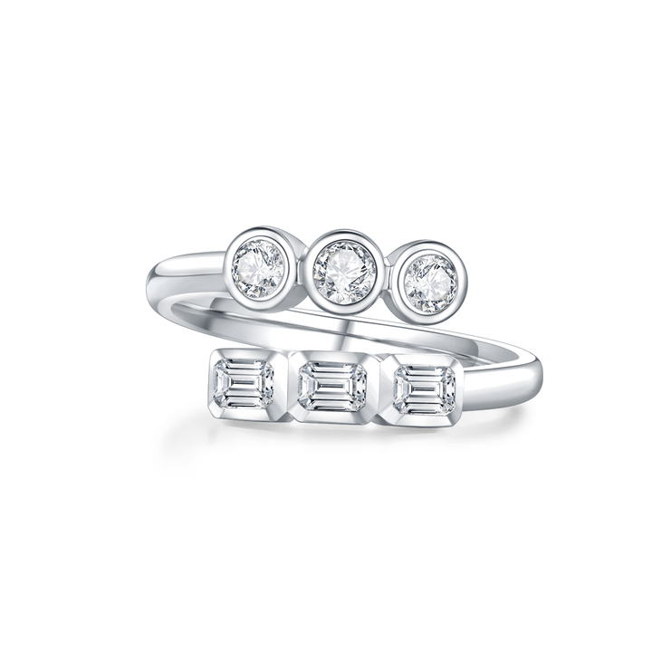 10K Gold Emerald Cut Lab Created Diamond Wedding Ring - Future Jewelry