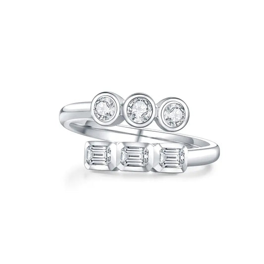 14K & 18K White Gold Emerald Cut Lab Grown Diamond Engagement Ring - Future Jewelry