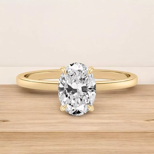 1.10 Carat Lab Grown Diamond Ring in 18K Yellow Gold - Future Jewelry