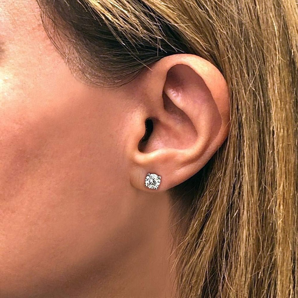 1–10 Carat Lab Grown Diamond Stud Earrings 14K Gold - Future Jewelry