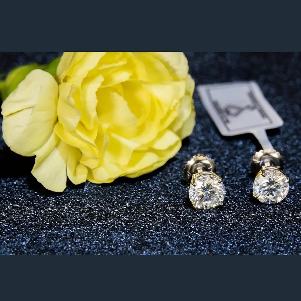 1–10 Carat Lab Grown Diamond Stud Earrings 14K Gold - Future Jewelry