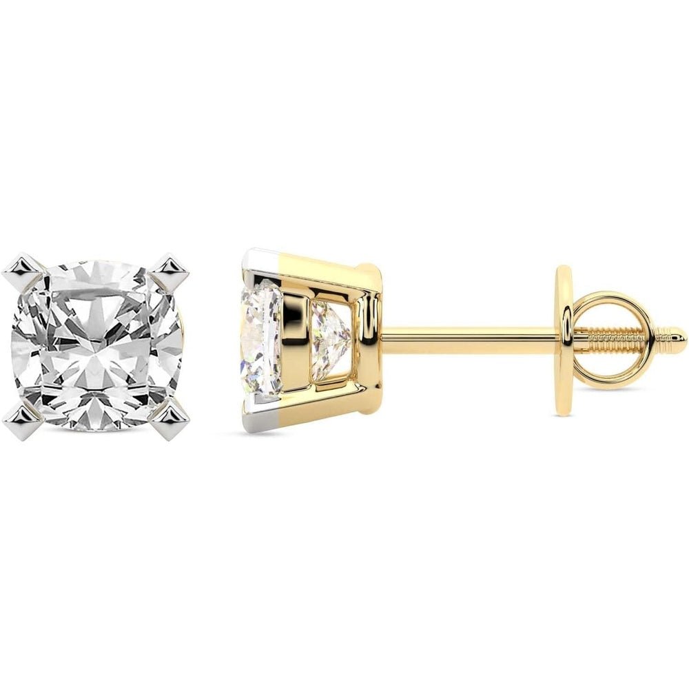 1–12 Carat Lab Grown Diamond Stud Earrings in 14K Gold - Future Jewelry