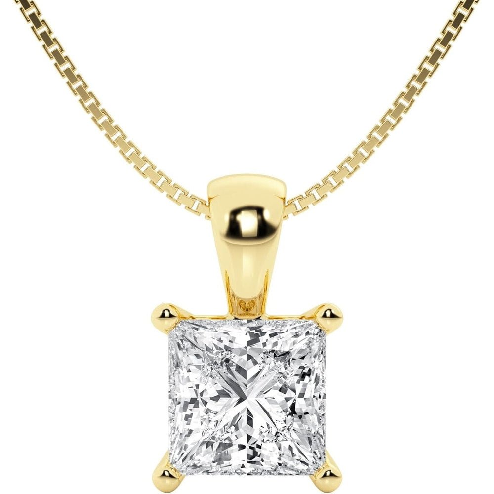 1 Carat Lab Diamond Pendant Necklace in 14K White Gold, IGI Certified - Future Jewelry