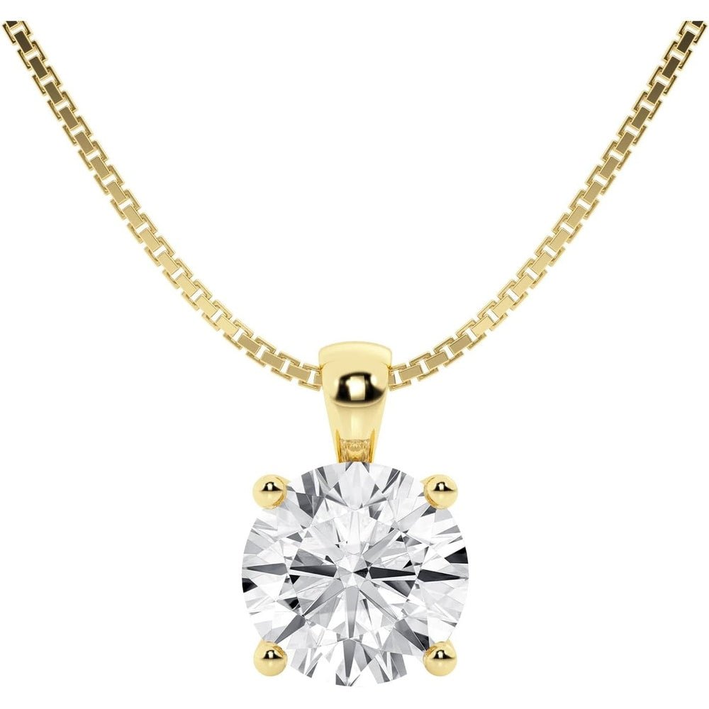 1 Carat Lab Diamond Pendant Necklace in 14K White Gold, IGI Certified - Future Jewelry