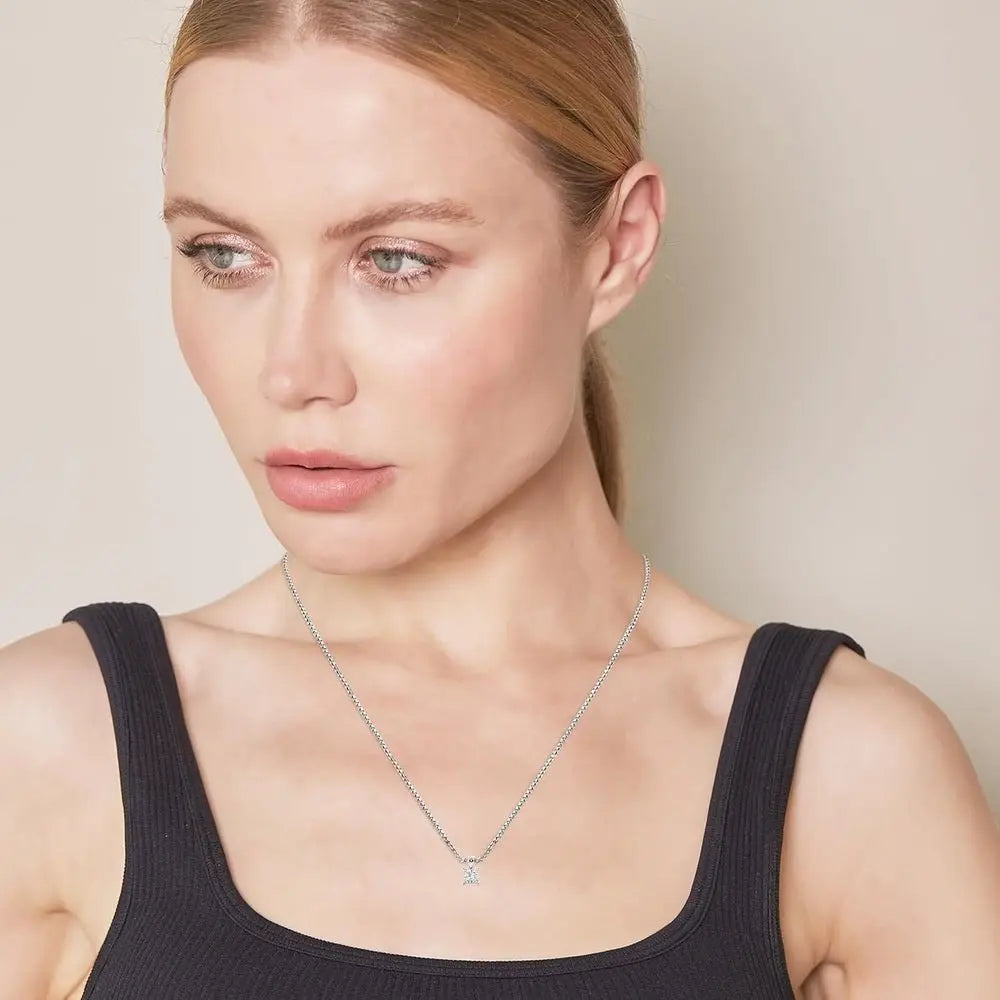 1 Carat Lab Diamond Pendant Necklace in 14K White Gold, IGI Certified - Future Jewelry
