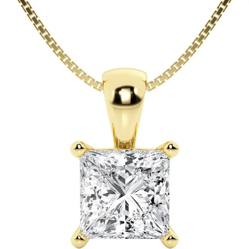 1 Carat Lab Diamond Pendant Necklace in 14K White Gold, IGI Certified - Future Jewelry